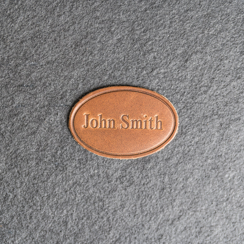 Personalized Leather Patches with Optional Hook Side Fastener - Blank Patches or Personalized with Logo, Image, or Text