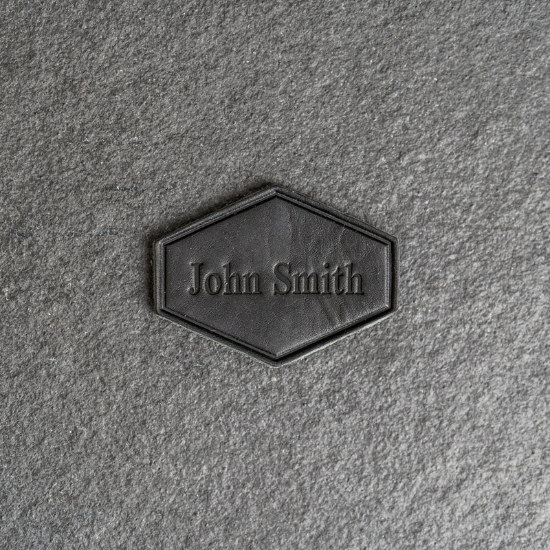 Personalized Leather Patches with Optional Hook Side Fastener - Blank Patches or Personalized with Logo, Image, or Text