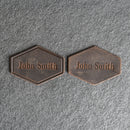 Custom Leather Patches with Optional Hook Fastener - Personalized with Logo, Text, or Initials - Blank Leather Patches