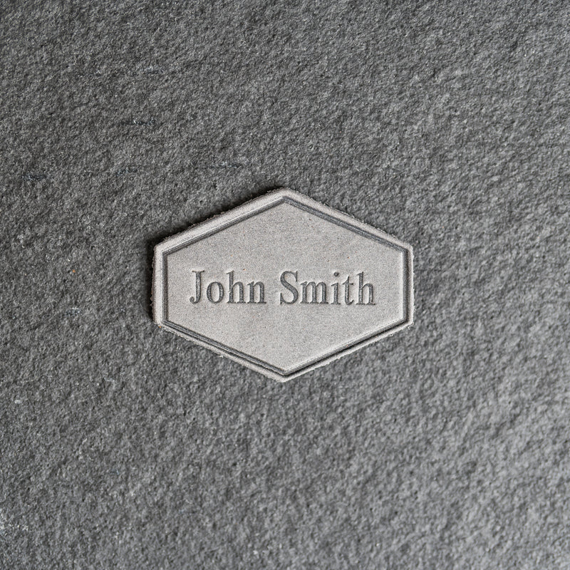 Personalized Leather Patches with Optional Hook Side Fastener - Blank Patches or Personalized with Logo, Image, or Text