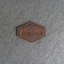 Custom Leather Patches with Optional Hook Fastener - Personalized with Logo, Text, or Initials - Blank Leather Patches