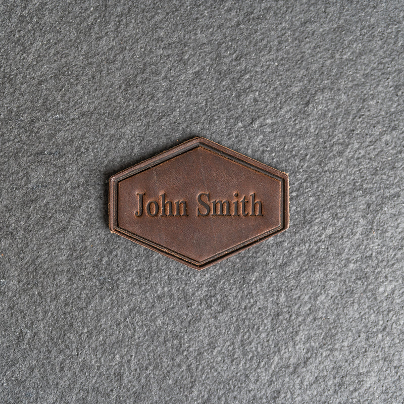 Personalized Leather Patches with Optional Hook Side Fastener - Blank Patches or Personalized with Logo, Image, or Text