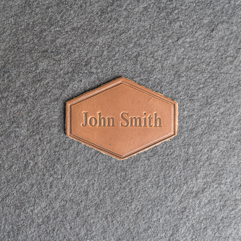 Personalized Leather Patches with Optional Hook Side Fastener - Blank Patches or Personalized with Logo, Image, or Text