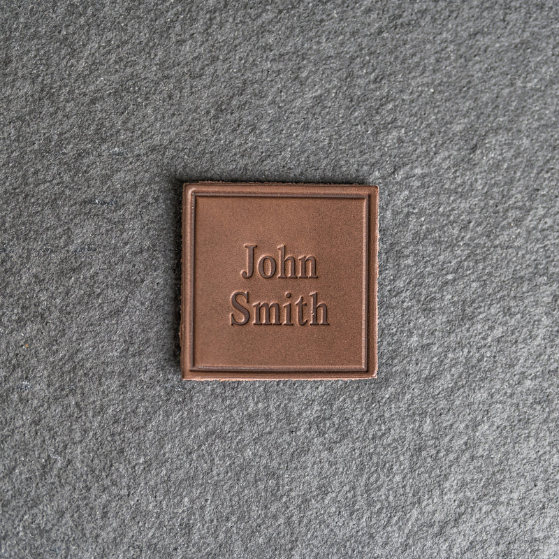 Personalized Leather Patches with Optional Hook Side Fastener - Blank Patches or Personalized with Logo, Image, or Text