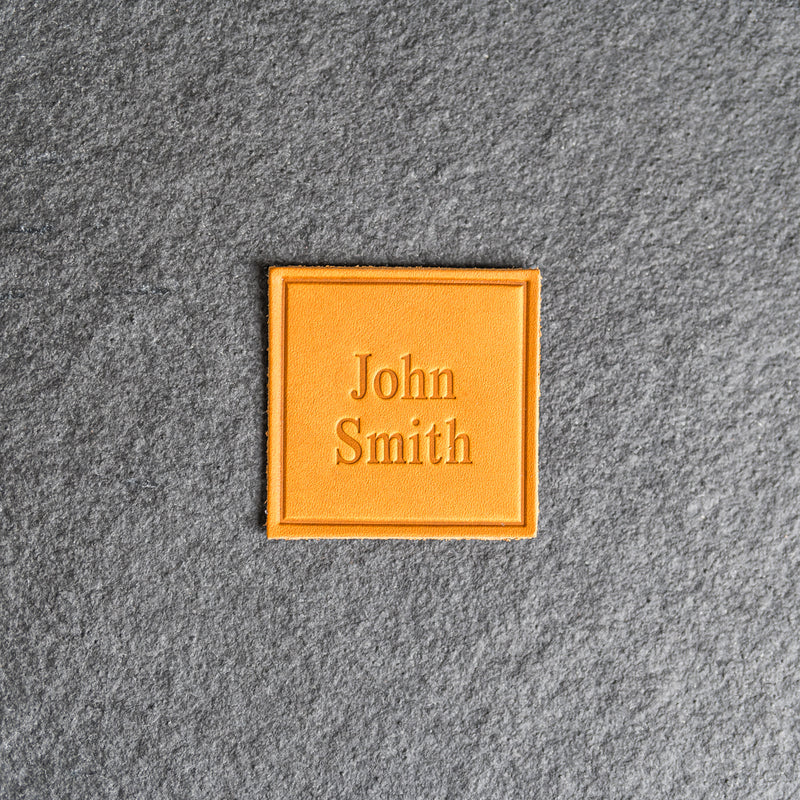 Personalized Leather Patches with Optional Hook Side Fastener - Blank Patches or Personalized with Logo, Image, or Text