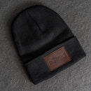 Beanie with Leather Patch Attached - Ox & Pine Stamp