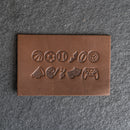 Personalized Leather Patch with Hook and Optional Loop Fastener | Personalized with Name and Symbol