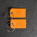 Weddings - Set of Mr. and Mrs. Personalized Leather Luggage Tags