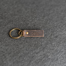 Leather Tab Keychain | Personalized Premium Leather Keychain  |  Leather Gift Handmade in the USA