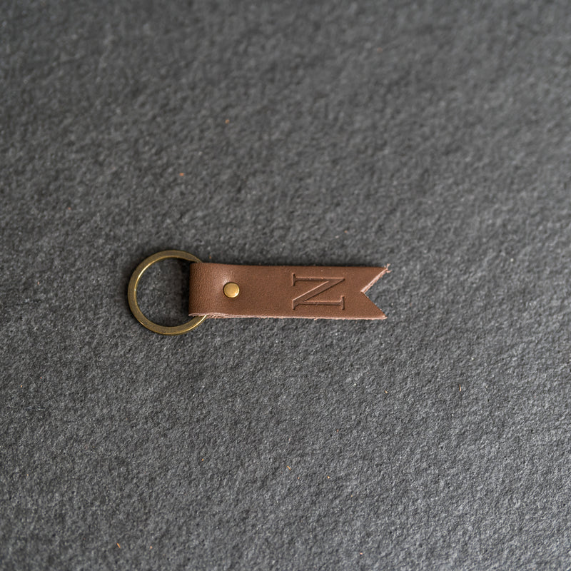 Flag Keychain | Personalized Premium Leather Keychain |  Custom Key Fob | Leather Gift Handmade in the USA