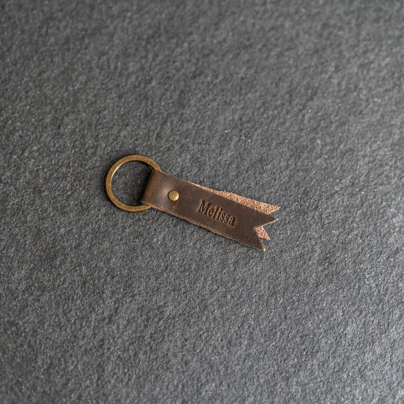 Flag Keychain | Personalized Premium Leather Keychain |  Custom Key Fob | Leather Gift Handmade in the USA