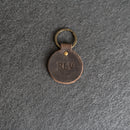 Round Keychain - Double Sided | Personalized Premium Leather Keychain | Custom Key Fob | Leather Gift Handmade in the USA