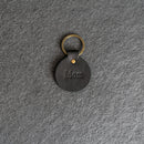 Round Keychain - Double Sided | Personalized Premium Leather Keychain | Custom Key Fob | Leather Gift Handmade in the USA