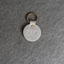 Round Keychain - Double Sided | Personalized Premium Leather Keychain | Custom Key Fob | Leather Gift Handmade in the USA