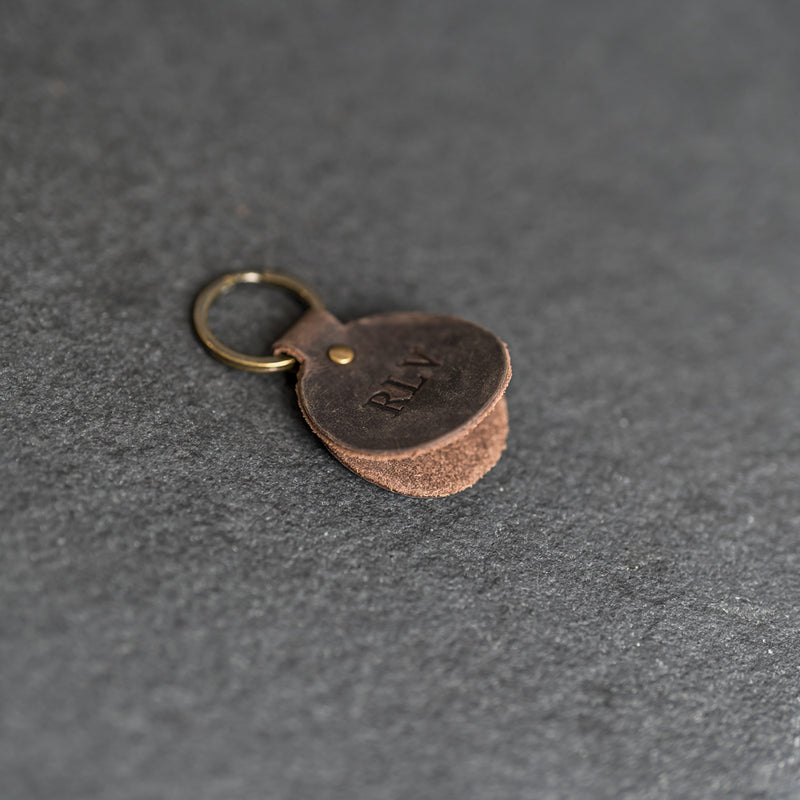 Round Keychain | Personalized Premium Leather Keychain | Custom Key Fob | Leather Gift Handmade in the USA