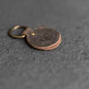 Round Keychain - Double Sided | Personalized Premium Leather Keychain | Custom Key Fob | Leather Gift Handmade in the USA