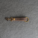 Looped Snap Closure Keychain | Personalized Premium Leather Keychain | Custom Key Fob | Leather Gift Handmade in the USA