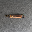 Looped Snap Closure Keychain | Personalized Premium Leather Keychain | Custom Key Fob | Leather Gift Handmade in the USA