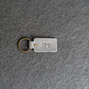 Double-Sided Rectangle Keychain |Personalized Premium Leather Keychain |  Custom Key Fob | Leather Gift Handmade in the USA