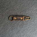 Push Clip Keychain | Personalized Premium Leather Keychain  | Custom Key Fob | Leather Gift Handmade in the USA