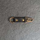 Push Clip Keychain | Personalized Premium Leather Keychain  | Custom Key Fob | Leather Gift Handmade in the USA