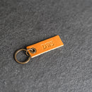 Extended Rectangle Leather Keyring | Personalized Premium Leather Keychain |  Custom Key Fob | Leather Gift Handmade in the USA
