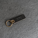 Extended Rectangle Leather Keyring | Personalized Premium Leather Keychain |  Custom Key Fob | Leather Gift Handmade in the USA
