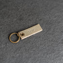 Extended Rectangle Leather Keyring | Personalized Premium Leather Keychain |  Custom Key Fob | Leather Gift Handmade in the USA