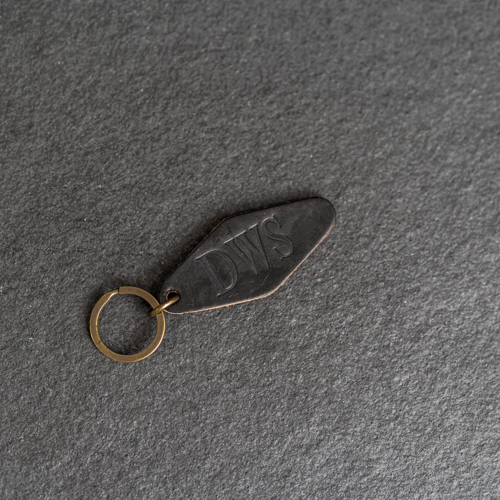 Personalized Leather Motel Key Shape Keychain – Ox & Pine