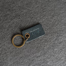 Classic Rectangle Leather Keychain | Personalized Premium Leather Keychain | Custom Key Fob | Leather Gift Handmade in the USA