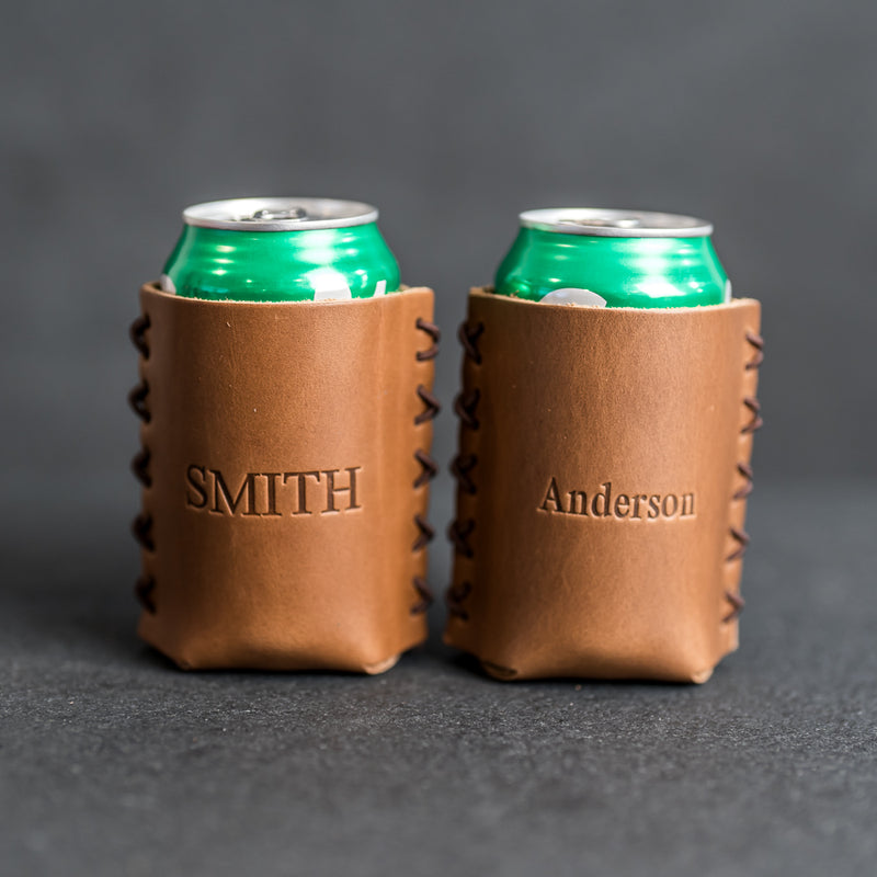 Personalized Leather Can Coozie