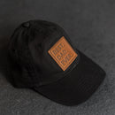 Leather Patch Unstructured Style Hat - Best Dad Ever Stamp