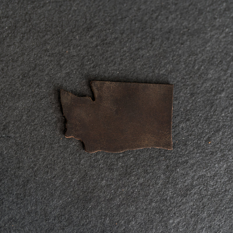 Washington Shape Leather Patches with optional Velcro added