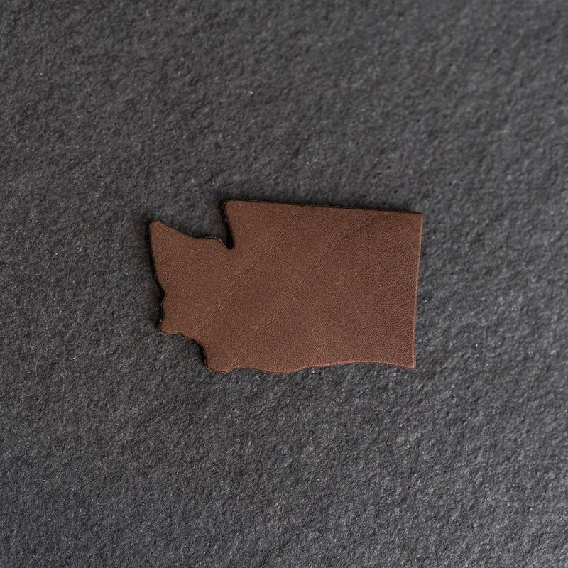 Washington Shape Leather Patches with optional Velcro added