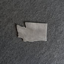 Personalized Washington Shape Leather Patches with Optional Hook and Loop Fastener