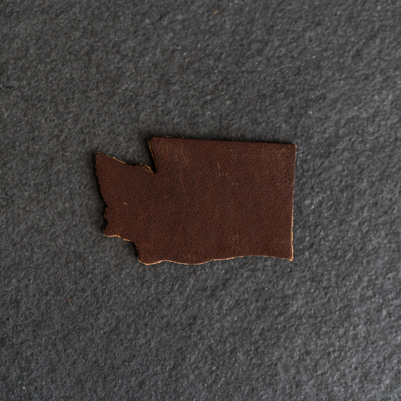 Washington Shape Leather Patches with optional Velcro added