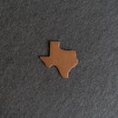 Personalized Texas Shape Leather Patches with Optional Hook and Loop Fastener