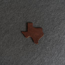 Personalized Texas Shape Leather Patches with Optional Hook and Loop Fastener