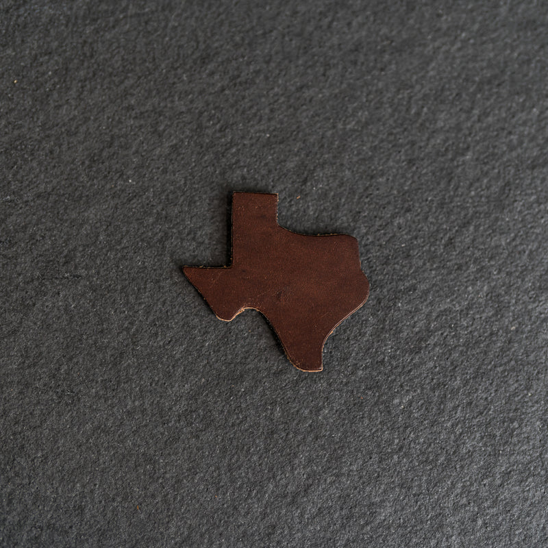 Texas Shape Leather Patches with optional Velcro added