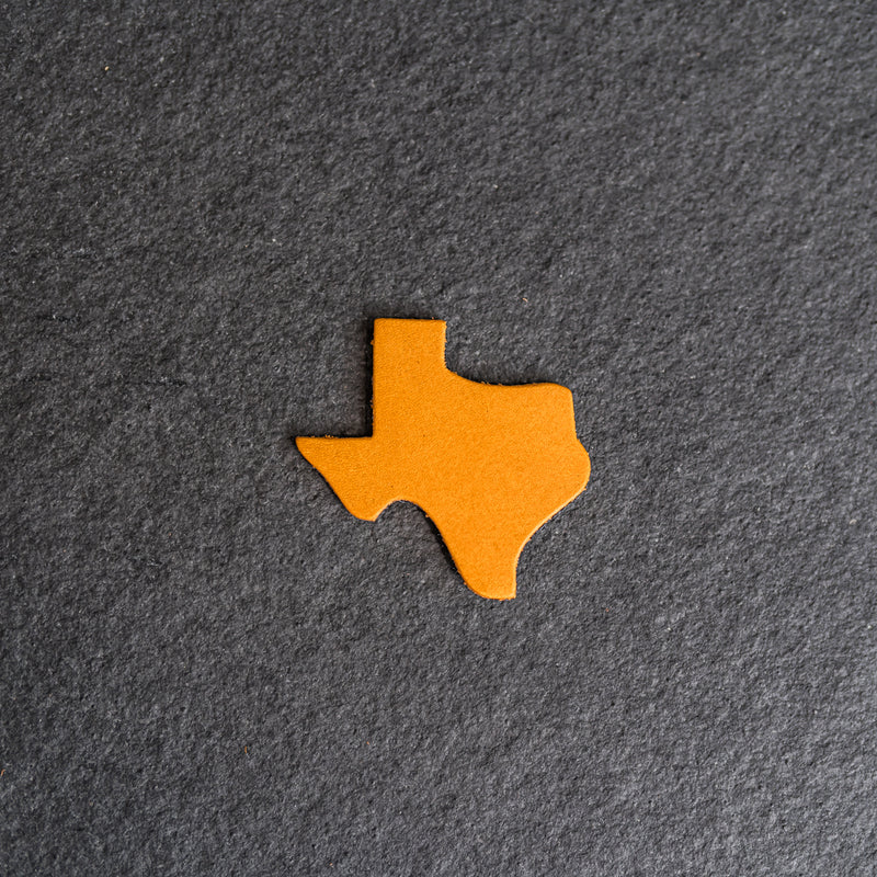 Texas Shape Leather Patches with optional Velcro added