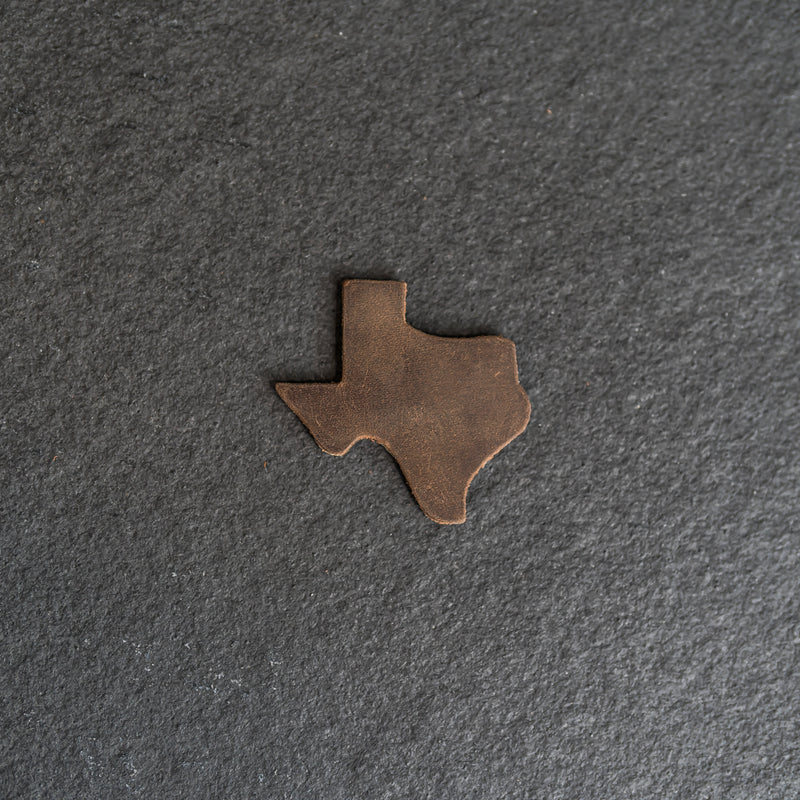 Texas Shape Leather Patches with optional Velcro added