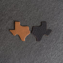 Personalized Texas Shape Leather Patches with Optional Hook and Loop Fastener