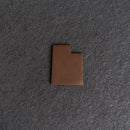 Personalized Utah Shape Leather Patches with Optional Hook and Loop Fastene