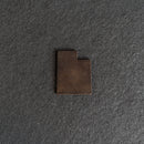 Personalized Utah Shape Leather Patches with Optional Hook and Loop Fastene