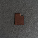 Personalized Utah Shape Leather Patches with Optional Hook and Loop Fastene