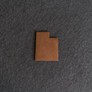 Personalized Utah Shape Leather Patches with Optional Hook and Loop Fastene