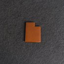 Personalized Utah Shape Leather Patches with Optional Hook and Loop Fastene