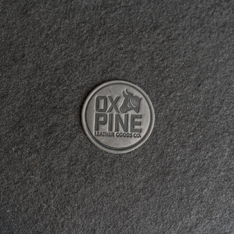 Ox & Pine Circle Leather Patches with optional Velcro added