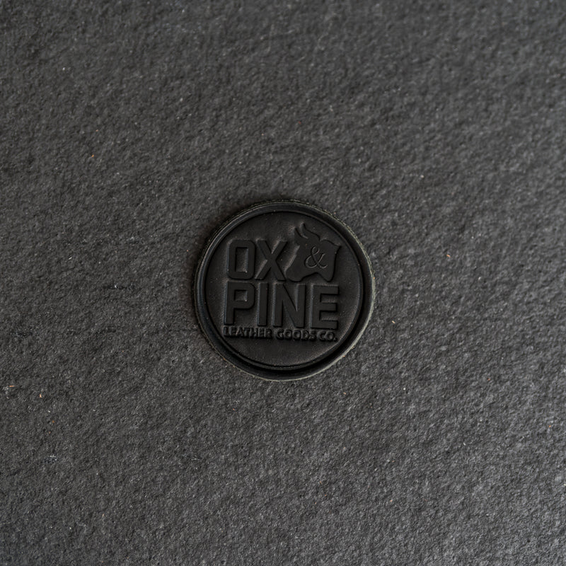 Ox & Pine Circle Leather Patches with optional Velcro added