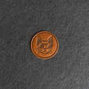 Cool Cat Stamp Design Leather Patches with Optional Hook and Loop Fastener